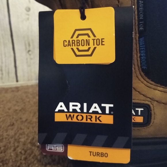 Ariat Men's Aged Bark Turbo Chelsea H20 Work Boots Size 7 - Picture 10 of 10